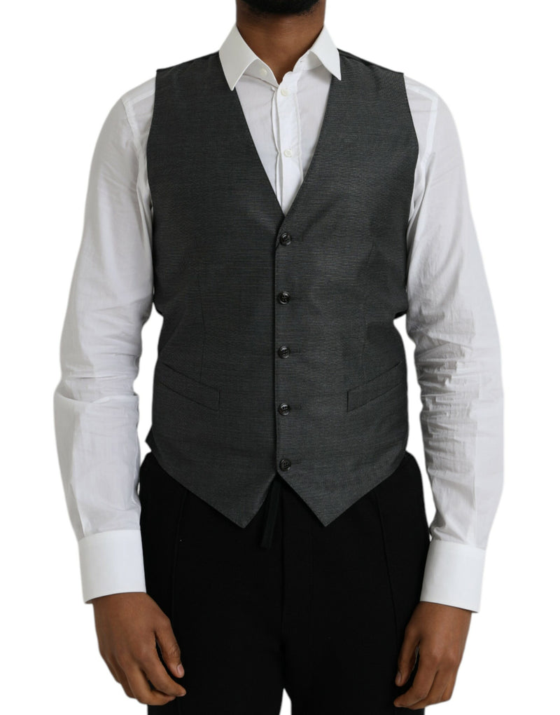 Colete formal de lã cinza Dolce & Gabbana