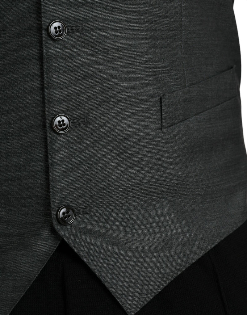 Colete formal de lã cinza Dolce & Gabbana