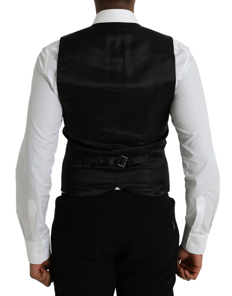 Gilet elegante in seta satinata color bordeaux Dolce & Gabbana