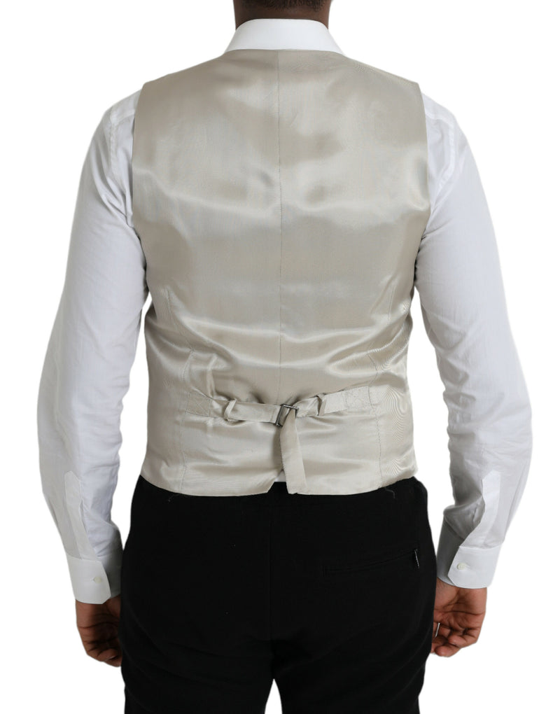 Colete formal de lã cinza-claro Dolce & Gabbana