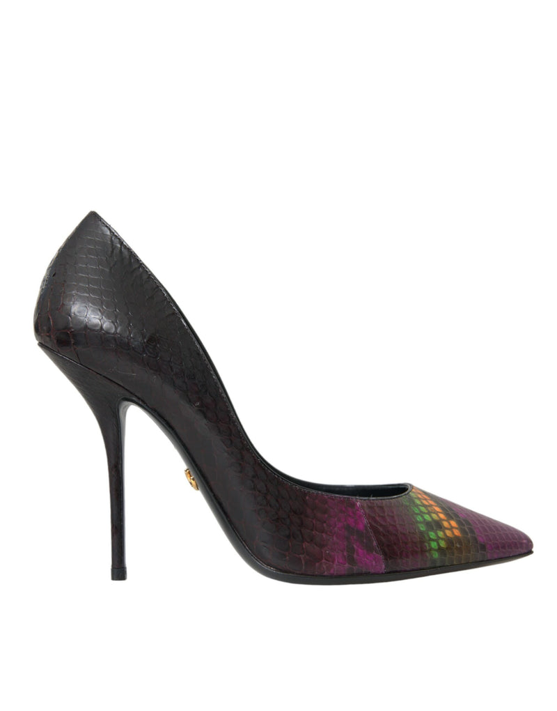 Zapatos de tacón tipo salón de piel exótica multicolor Dolce & Gabbana