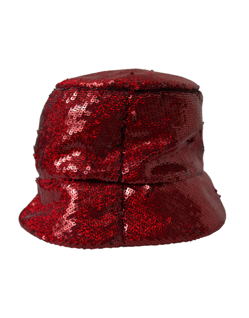 Bob pour homme Dolce & Gabbana en nylon rouge à sequins