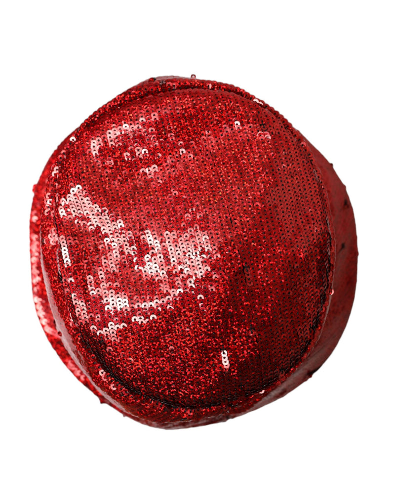 Bob pour homme Dolce & Gabbana en nylon rouge à sequins