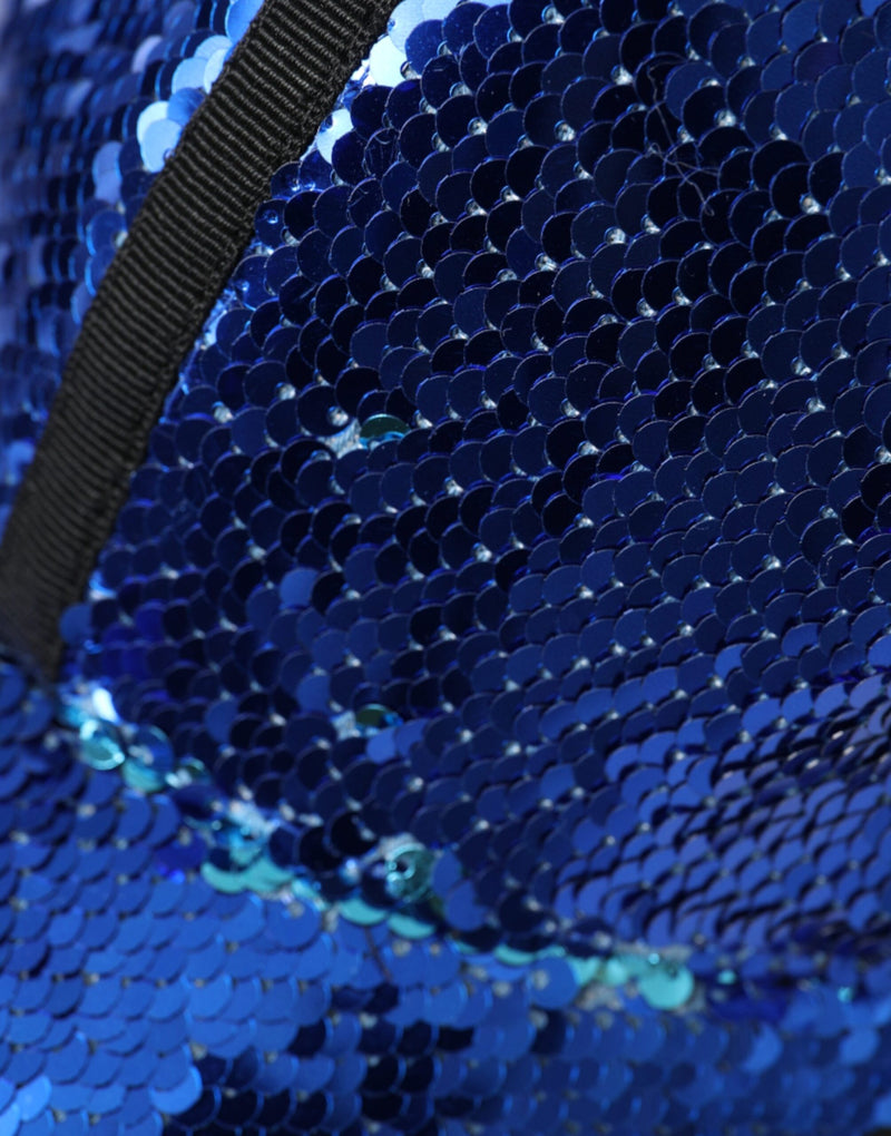 Casquette de baseball pour homme Dolce & Gabbana à sequins bleu roi