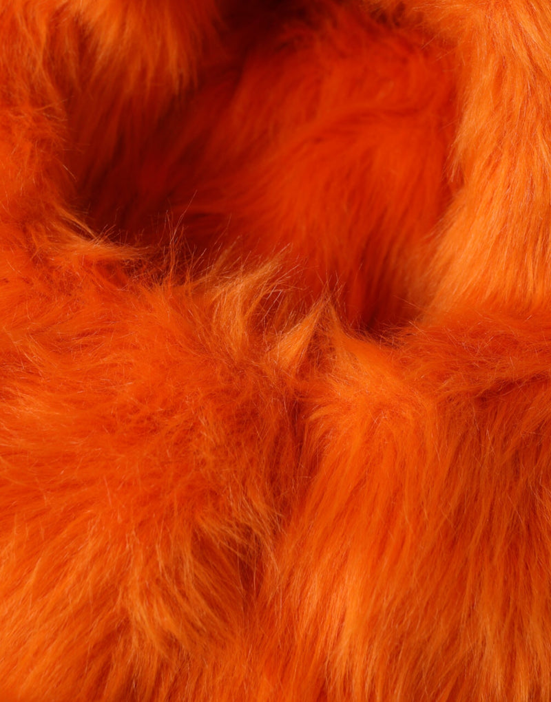Gorro envolvente de piel sintética naranja de Dolce & Gabbana