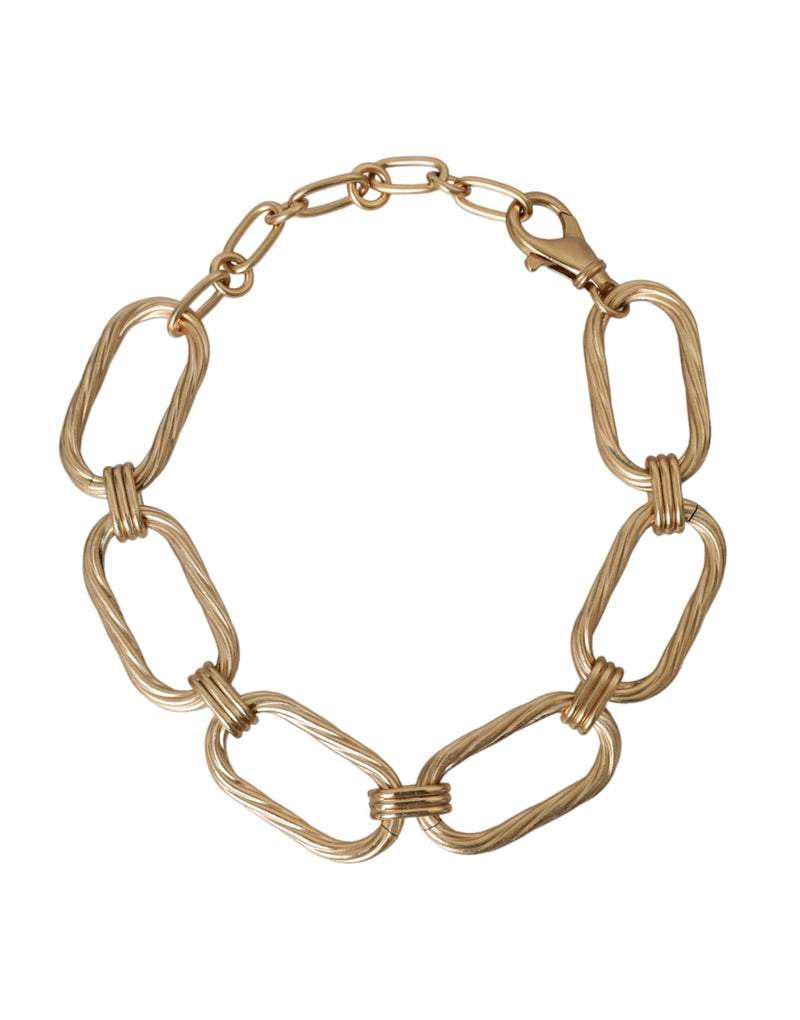 Colar Dolce & Gabbana de corrente com elos grandes em latão dourado