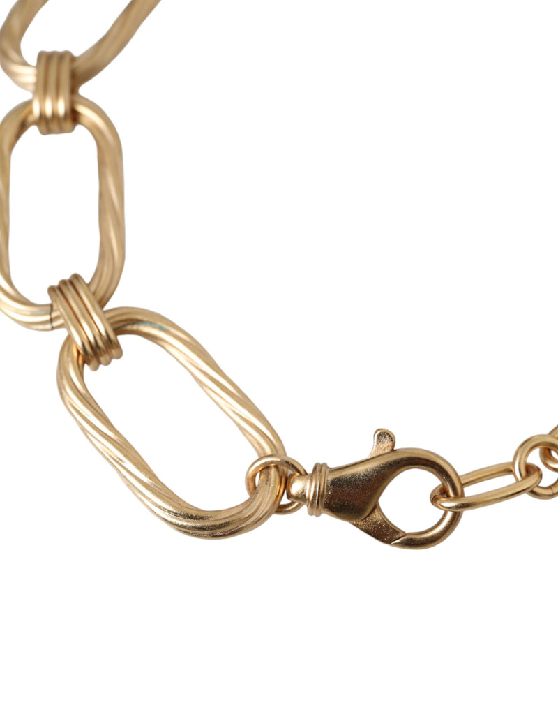 Colar Dolce & Gabbana de corrente com elos grandes em latão dourado