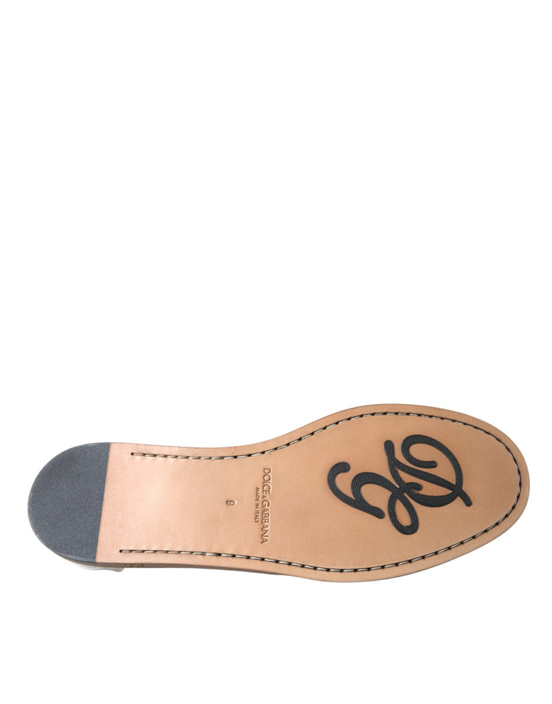 Mocasines sin cordones de piel blanca para hombre de Dolce & Gabbana