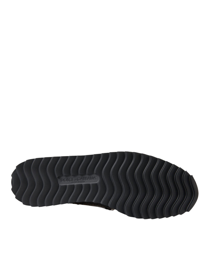 Mocasines de piel de búfalo negra tejida para hombre de Dolce & Gabbana
