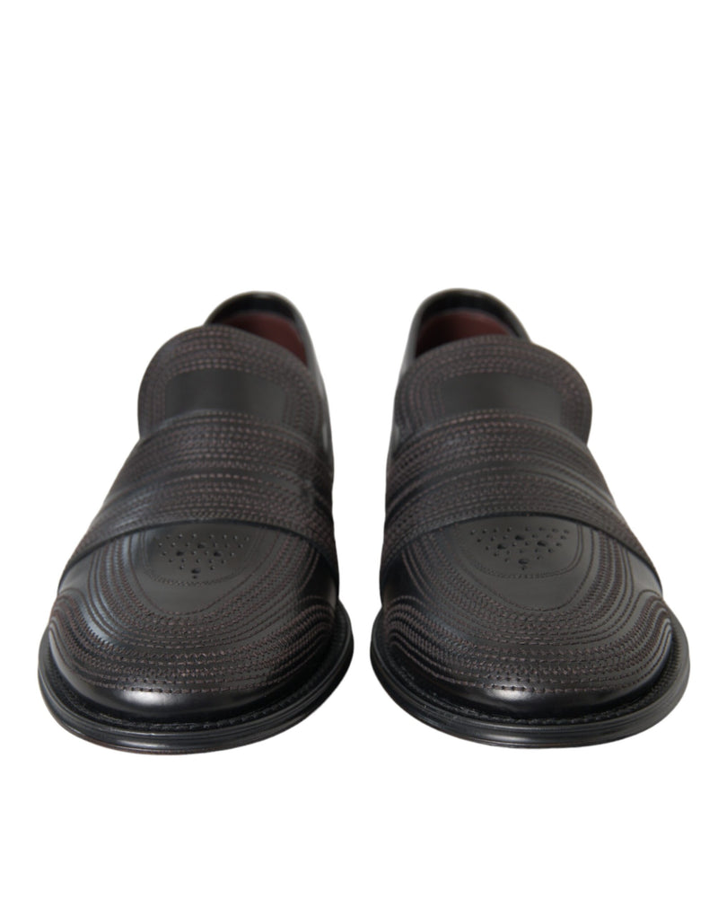 Mocasines de vestir de piel negra y marrón para hombre de Dolce & Gabbana