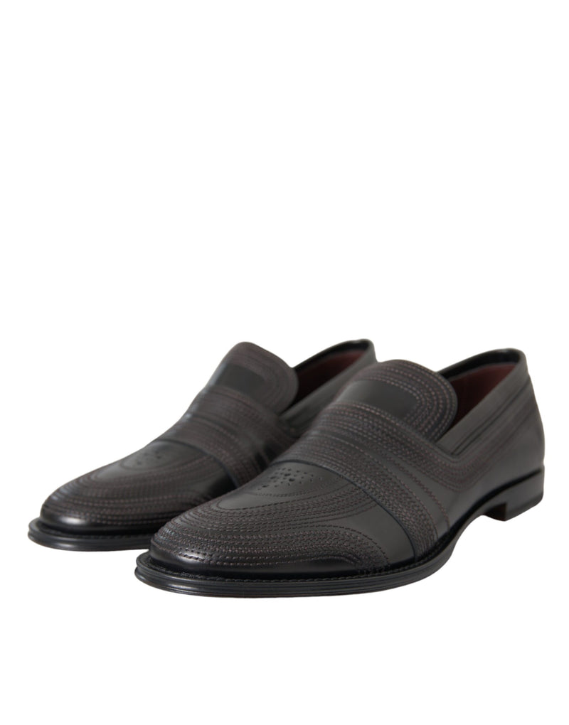 Mocasines de vestir de piel negra y marrón para hombre de Dolce & Gabbana