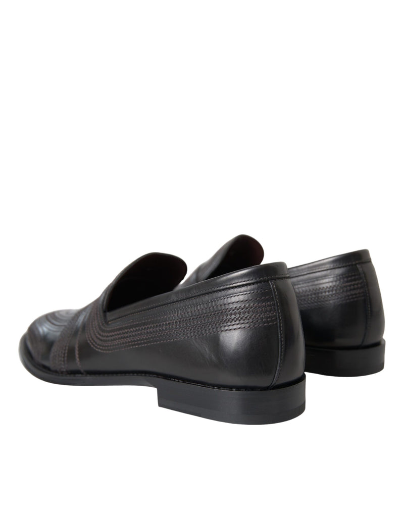 Mocasines de vestir de piel negra y marrón para hombre de Dolce & Gabbana