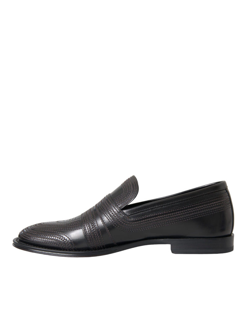 Mocasines de vestir de piel negra y marrón para hombre de Dolce & Gabbana