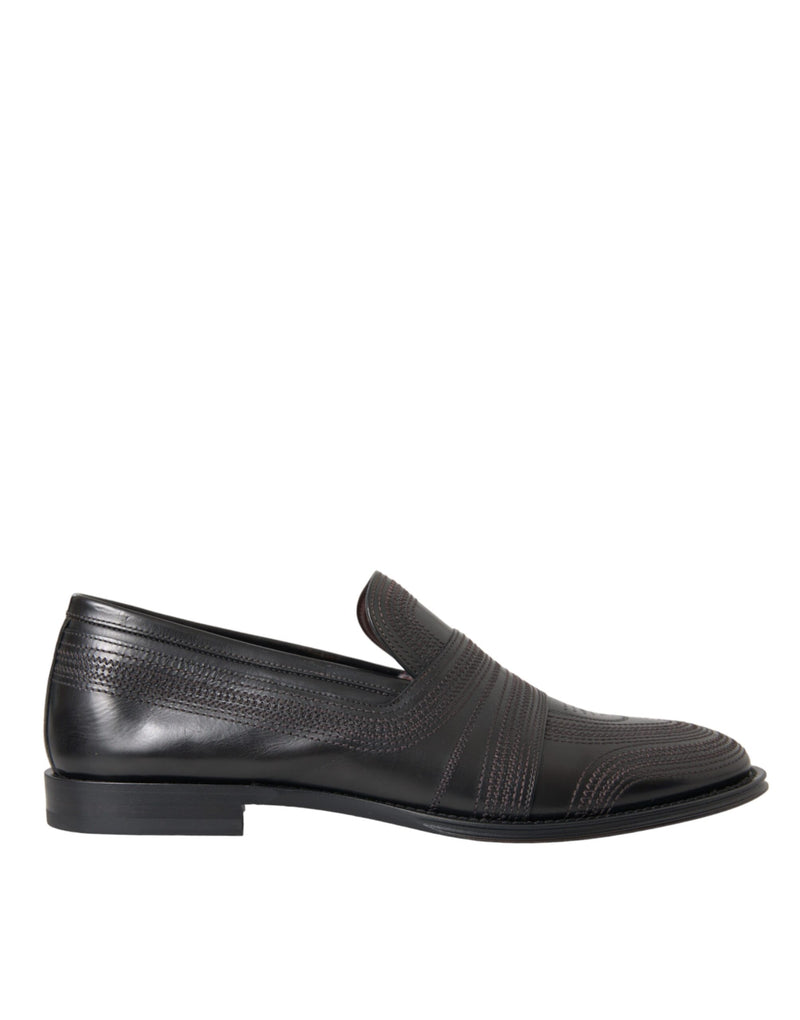 Mocasines de vestir de piel negra y marrón para hombre de Dolce & Gabbana