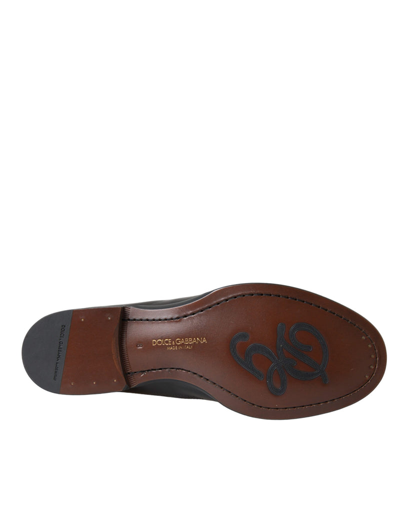 Mocasines de vestir de piel negra y marrón para hombre de Dolce & Gabbana