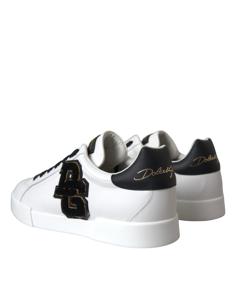 Baskets basses décontractées en cuir blanc avec logo DG Dolce & Gabbana