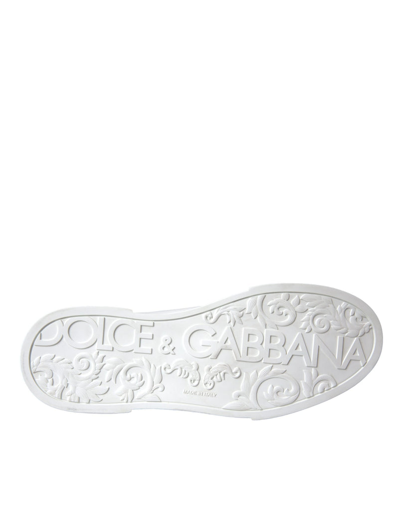 Baskets basses décontractées en cuir blanc avec logo DG Dolce & Gabbana