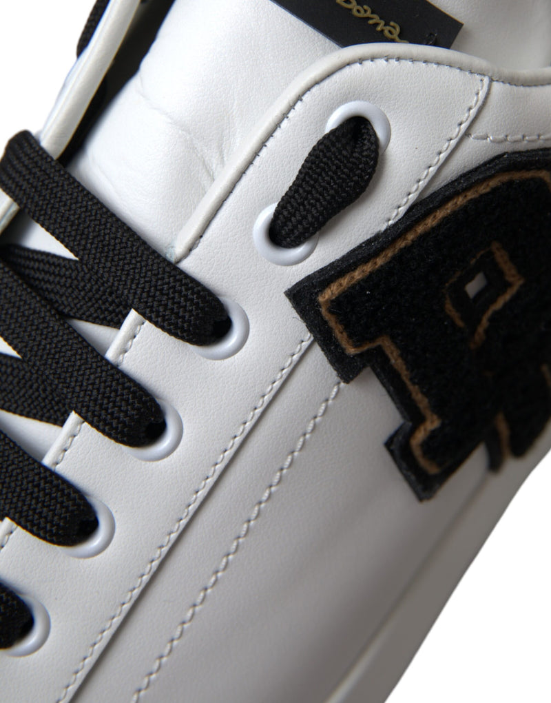 Baskets basses décontractées en cuir blanc avec logo DG Dolce & Gabbana