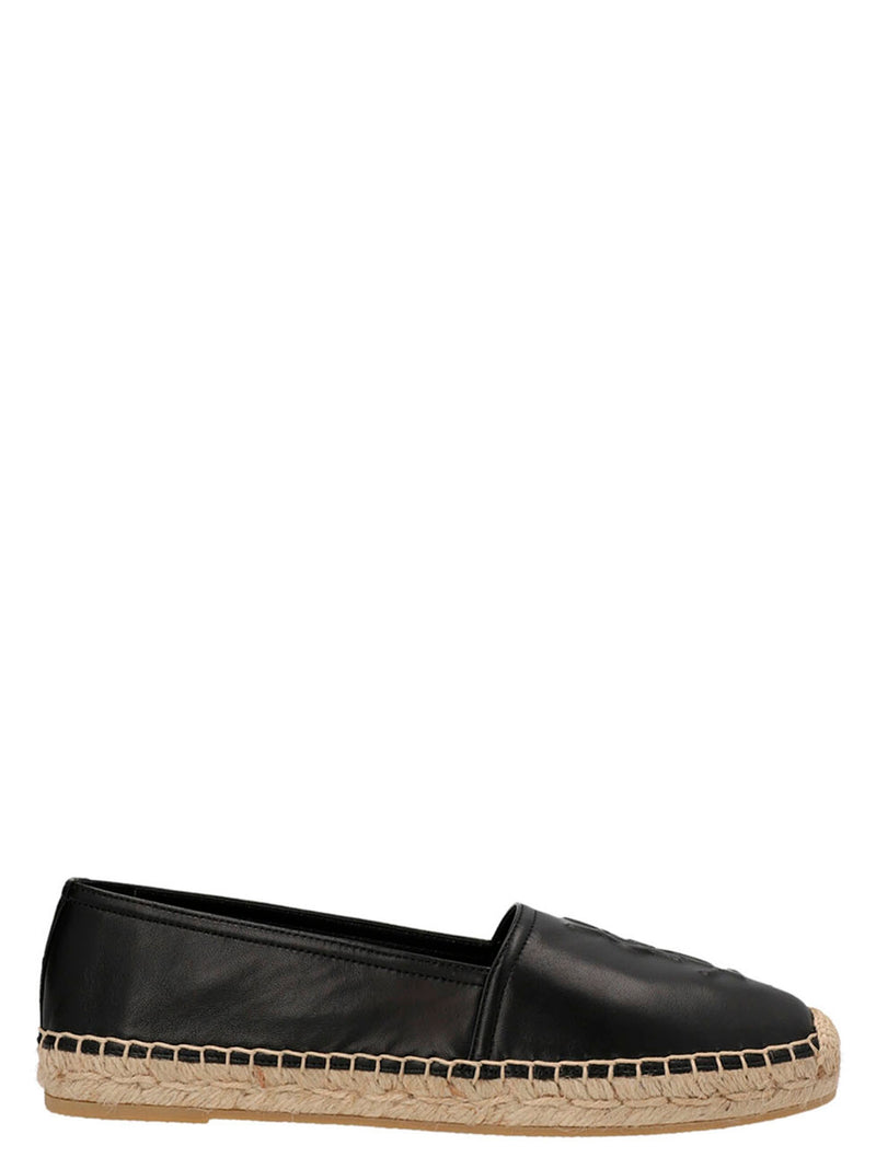 Saint Laurent Logo Leather Espadrilles | Urbalenti™ NYC