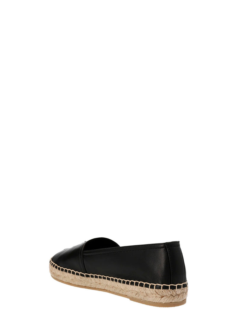Saint Laurent Logo Leather Espadrilles | Urbalenti™ NYC
