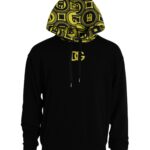 Moletom preto Dolce & Gabbana de algodão com capuz e logo