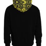 Moletom preto Dolce & Gabbana de algodão com capuz e logo