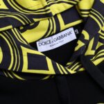 Moletom preto Dolce & Gabbana de algodão com capuz e logo
