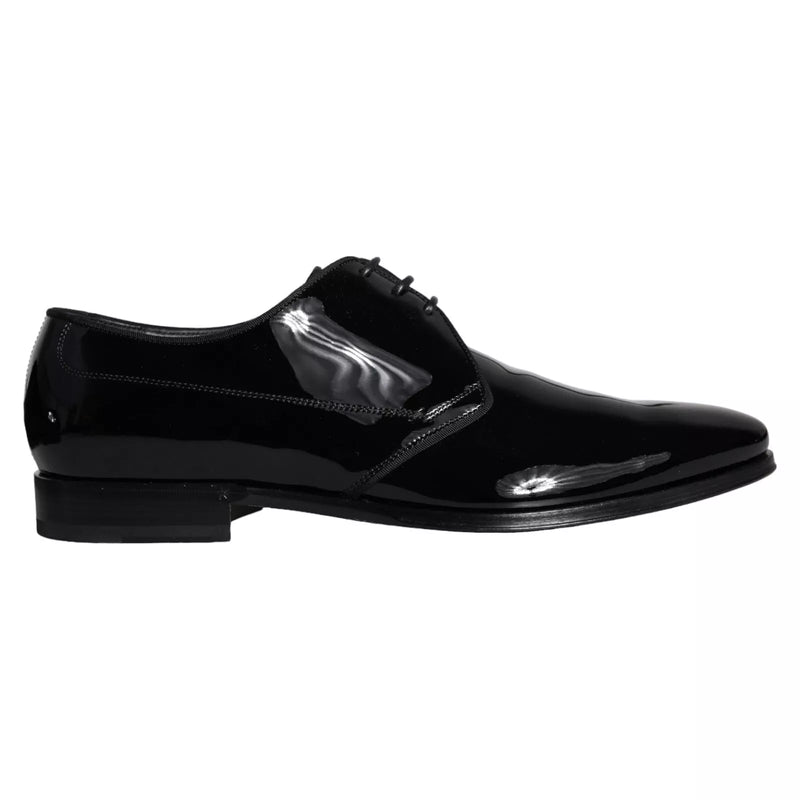 Zapatos Derby de vestir para hombre de piel de becerro negra de Dolce & Gabbana