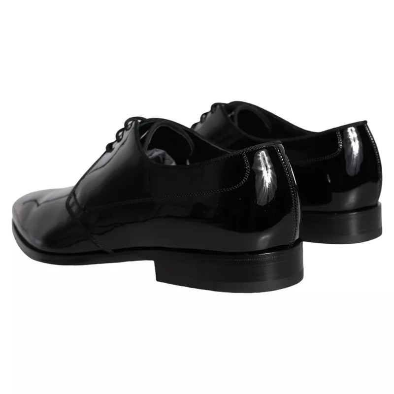 Zapatos Derby de vestir para hombre de piel de becerro negra de Dolce & Gabbana