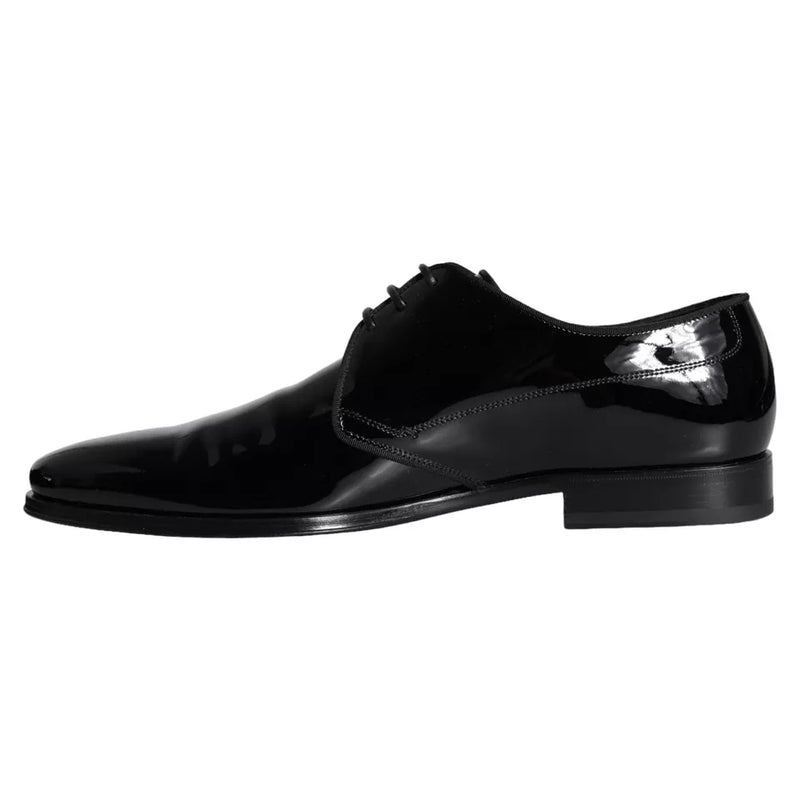 Zapatos Derby de vestir para hombre de piel de becerro negra de Dolce & Gabbana