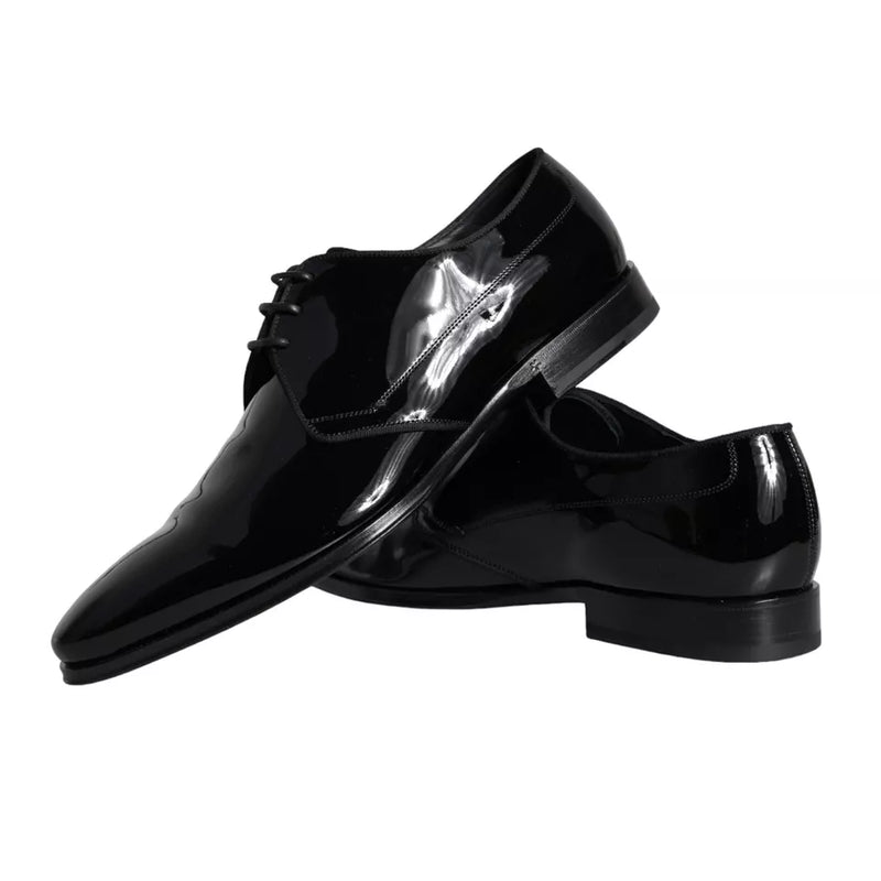 Zapatos Derby de vestir para hombre de piel de becerro negra de Dolce & Gabbana