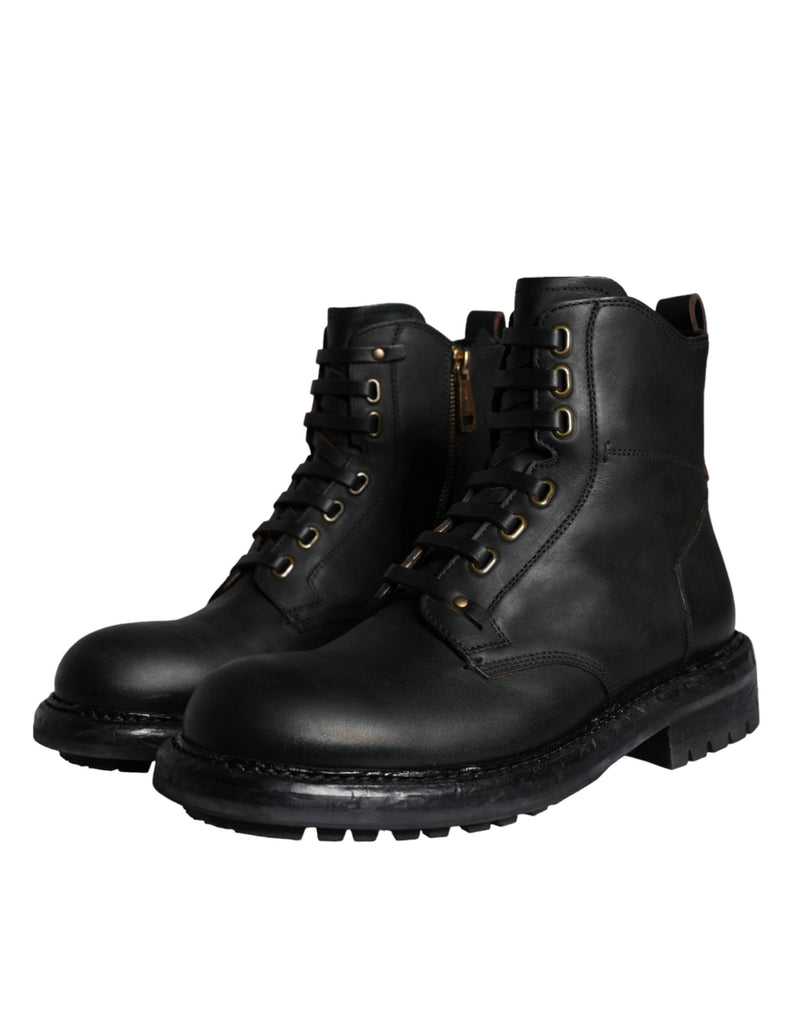 Botas de media caña Dolce & Gabbana negras con cordones para hombre