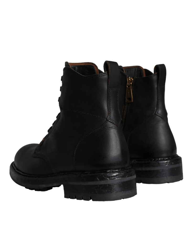 Botas de media caña Dolce & Gabbana negras con cordones para hombre