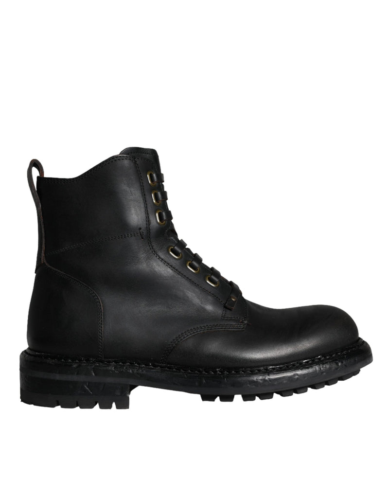Botas de media caña Dolce & Gabbana negras con cordones para hombre