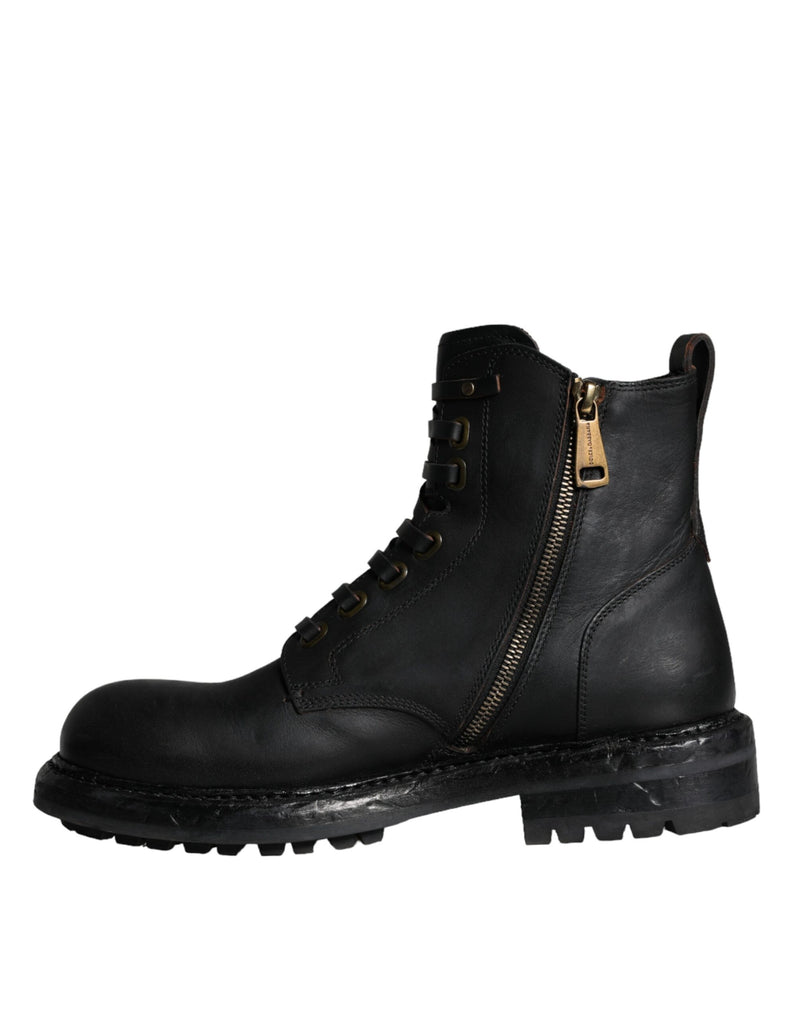 Botas de media caña Dolce & Gabbana negras con cordones para hombre