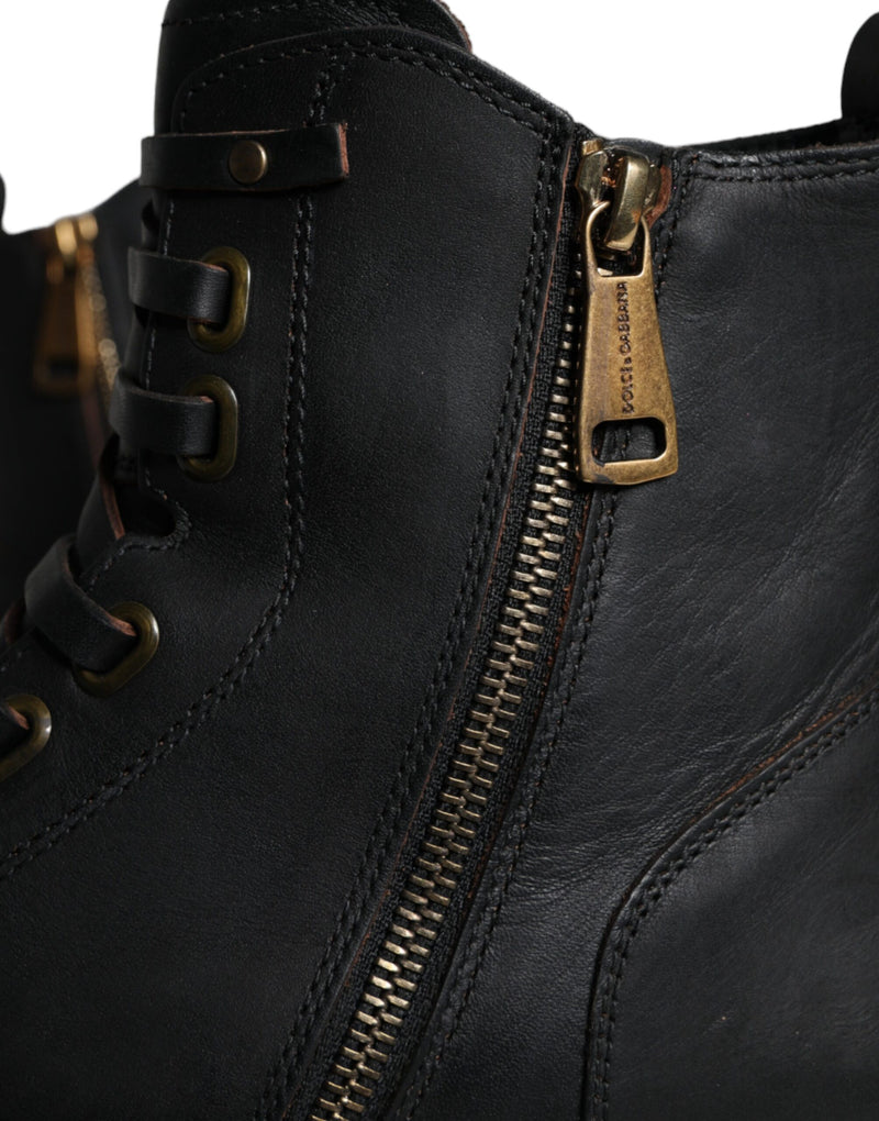 Botas de media caña Dolce & Gabbana negras con cordones para hombre