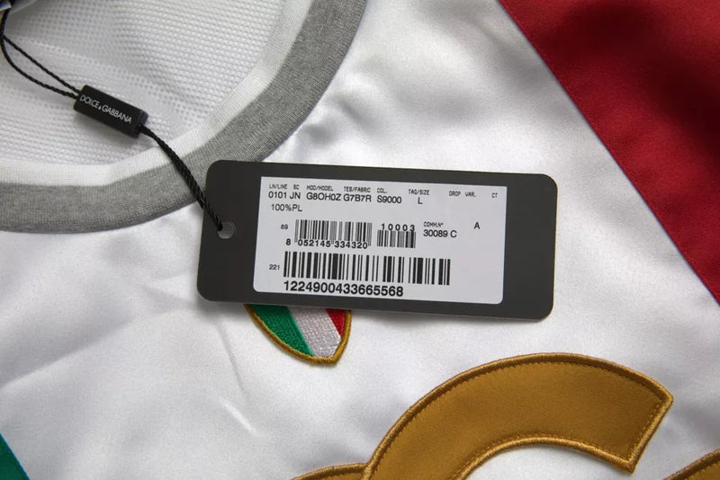 Camiseta regata Dolce & Gabbana branca e verde com bandeira italiana em cesta
