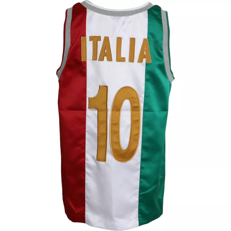 Camiseta regata Dolce & Gabbana branca e verde com bandeira italiana em cesta