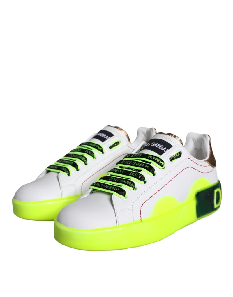 Baskets basses Portofino en cuir blanc Dolce & Gabbana