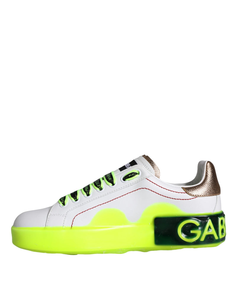 Baskets basses Portofino en cuir blanc Dolce & Gabbana