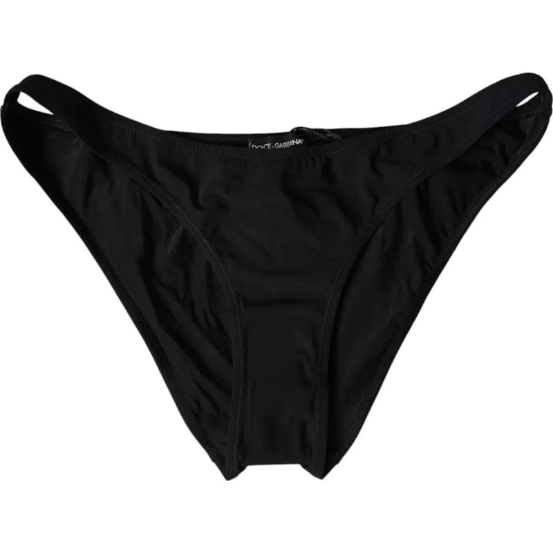 Bas de bikini en nylon noir Dolce & Gabbana