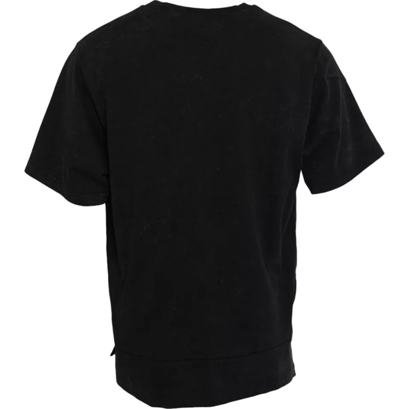 Camiseta Dolce & Gabbana preta de algodão com gola careca e estampa gráfica