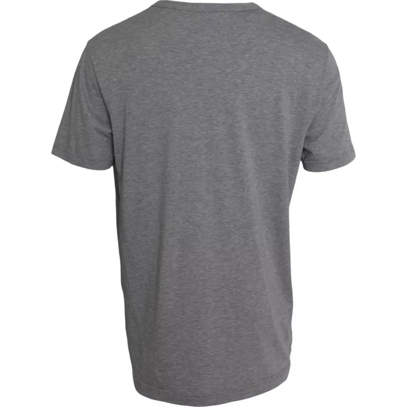 Camiseta Dolce & Gabbana gris de algodón con estampado gráfico y cuello redondo
