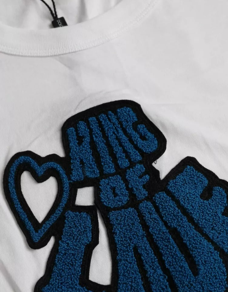 Camiseta branca Dolce & Gabbana King of Love, gola redonda e mangas curtas