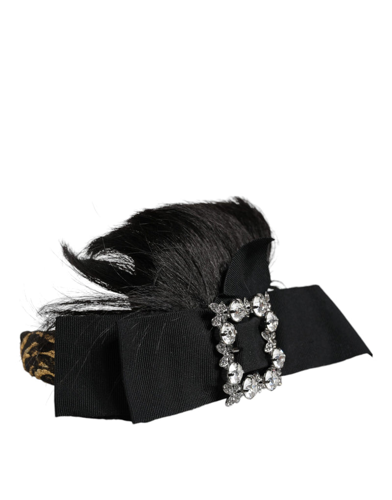 Diadema Parrucchiera negra con cristales de Dolce & Gabbana