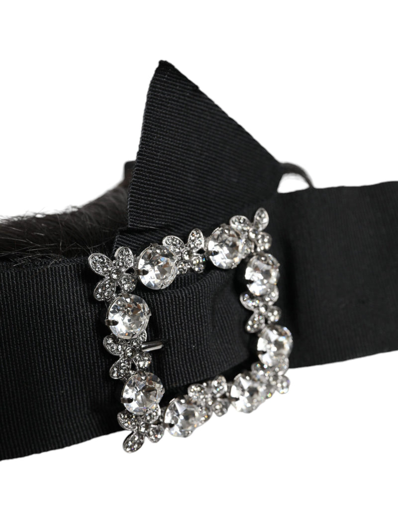 Diadema Parrucchiera negra con cristales de Dolce & Gabbana