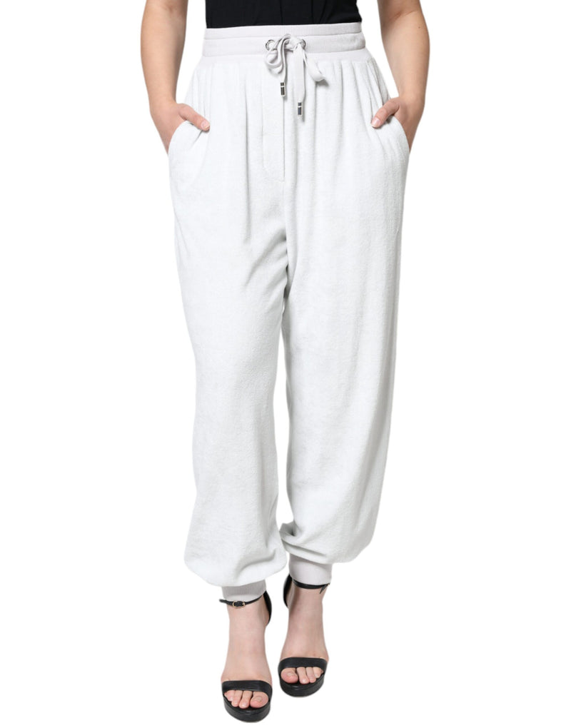 Pantalon de jogging en nylon blanc Dolce & Gabbana