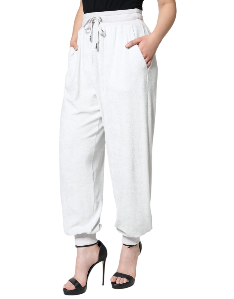 Pantalon de jogging en nylon blanc Dolce & Gabbana