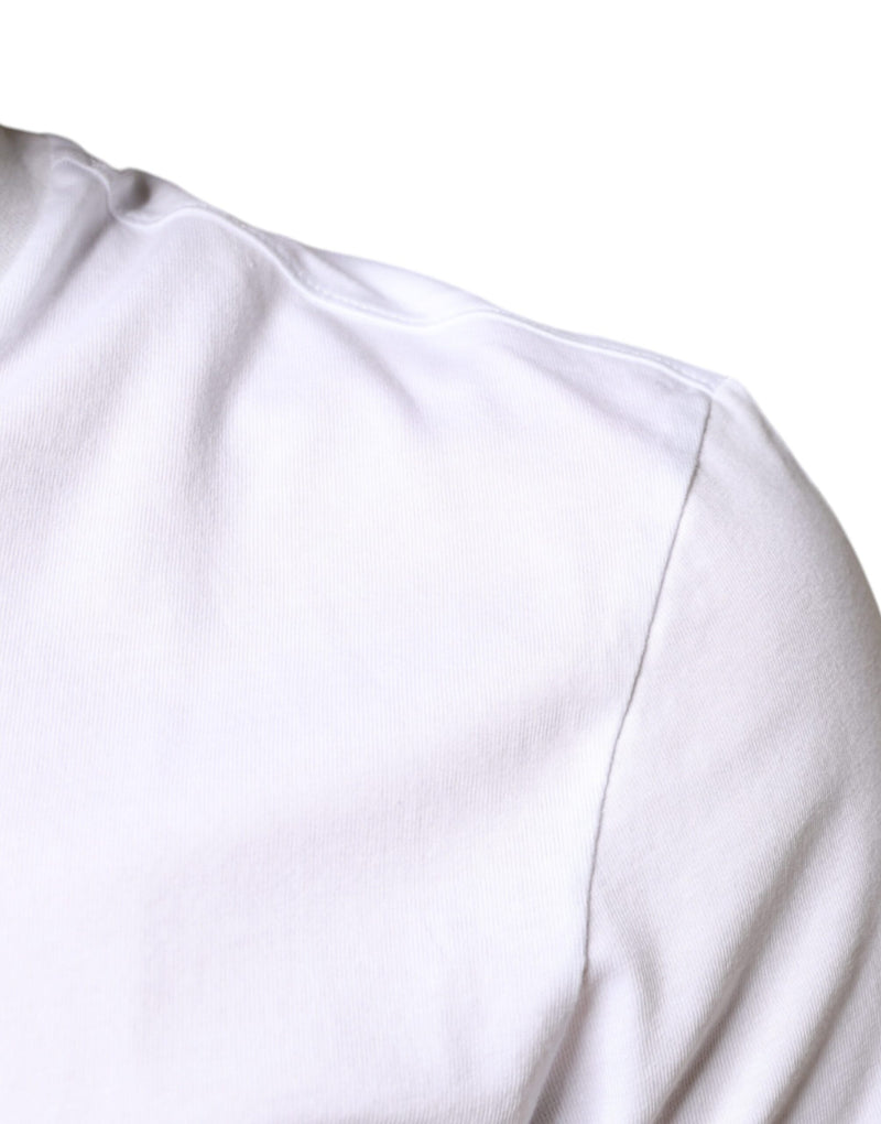 Camiseta casual branca de algodão com aplique DG Dolce & Gabbana