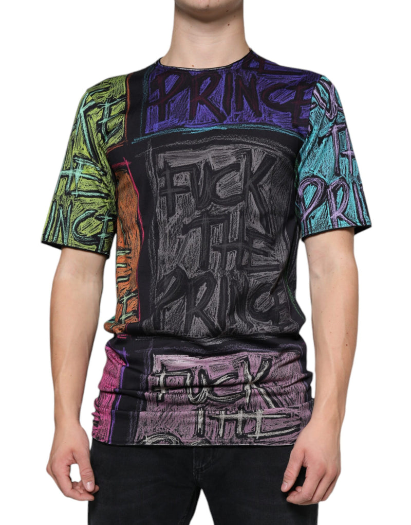 T-shirt en coton multicolore à imprimé graphique Dolce & Gabbana